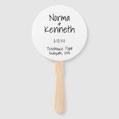 白黒結婚式 プログラム ハンドファン (正面)