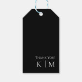 白黒結婚感謝 – ギフトタグ (正面)