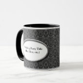 白黒結婚披露宴のパーソナライズなマグ マグカップ (正面左)