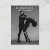 白黒結婚撮影者QRコード写真 名刺 (正面)