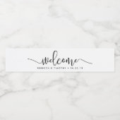 白黒結婚歓迎 ペットボトルラベル (シングルラベル)