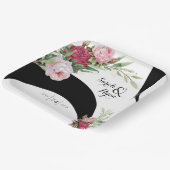 白黒結婚紙プレート ペーパープレート (傾斜あり)