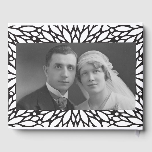 白黒結婚記念写真2 ゲストブック (裏面)