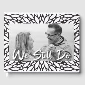 白黒結婚記念写真2 ゲストブック (正面)