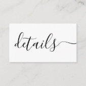 白黒結婚詳細カスタム エンクロージャーカード (正面)