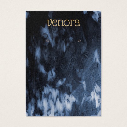 白黒絵を描抽象芸術イヤリング表示カード (正面)