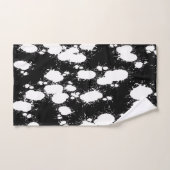 白黒絵を描（ばちゃばちゃ）跳ねる バスタオルセット (ハンドタオル)