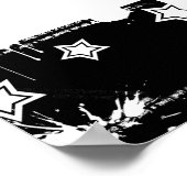 白黒絵を描 ポスター (角)