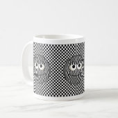 白黒絵文字 コーヒーマグカップ (正面左)