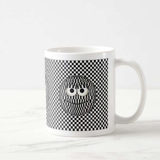 白黒絵文字 コーヒーマグカップ (右)
