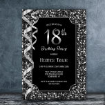 白黒続編18th誕生日パーティー 招待状<br><div class="desc">この黒い続編の招待状は18th誕生日パーティーに最適だ。簡単をパーソナライズする使い慣れた文字テンプレートを提供する。さまざまな紙タイプとコーナースタイルから選択して、招待状にユニークtouchを追加できる。</div>