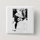 白黒緑のランタンの終わりの上りカバー 缶バッジ (正面)