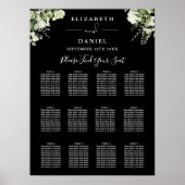 白黒緑の結婚座席表 ポスター (正面)