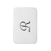 白黒緑風呂モノグラムのマット バスマット (正面縦)