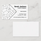 白黒線グラフィックアーティスト設計者 名刺 (正面/裏面)