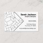 白黒線グラフィックアーティスト設計者 名刺 (正面)