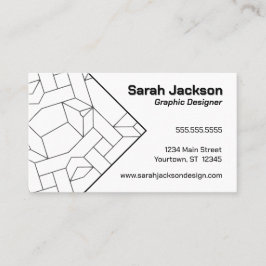 白黒線グラフィックアーティスト設計者 名刺