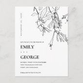 白黒線スケッチフローラ保存日 案内ポストカード (正面)