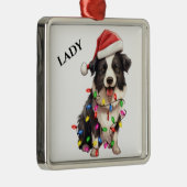 白黒縁どのクリスマスライト メタルオーナメント (右)