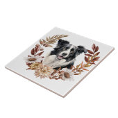 白黒縁どコリードッグオータムリース タイル (側面)