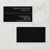 白黒縁どコンサルタント弁護士 名刺 (正面/裏面)
