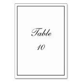 白黒縁どス・スクリプ結婚トMinimalist テーブルナンバー (正面)