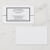 白黒縁どパターン平商カード 名刺 (正面/裏面)