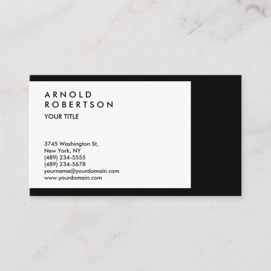 白黒縁どプロフェッショナル名刺 名刺 (正面)