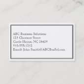 白黒縁どプロフェッショナル名刺 名刺 (裏面)