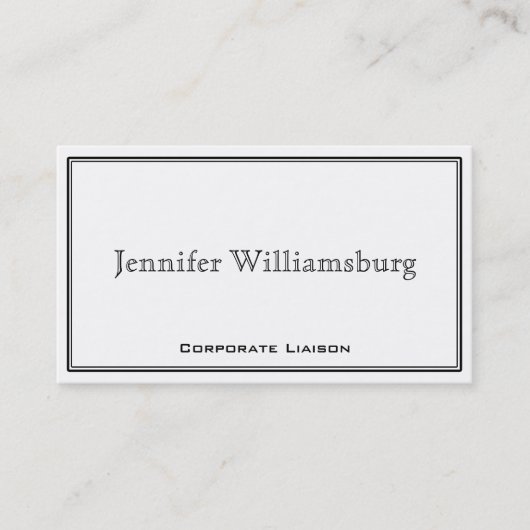 白黒縁どプロフェッショナル名刺 名刺 (正面)