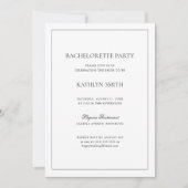 白黒縁どモダンバチェロレッテ 招待状 (正面)