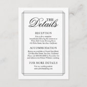 白黒縁ど金金の結婚詳細 エンクロージャーカード (正面)