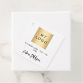 白黒署名ビジネスロゴつるラベル フェイバータグ (インサイチュ)