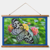 白黒美しいウッドトップウォールタペストリー 吊り下げ型タペストリー (正面)