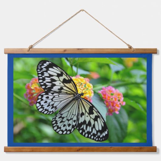 白黒美しいウッドトップウォールタペストリー 吊り下げ型タペストリー (正面)