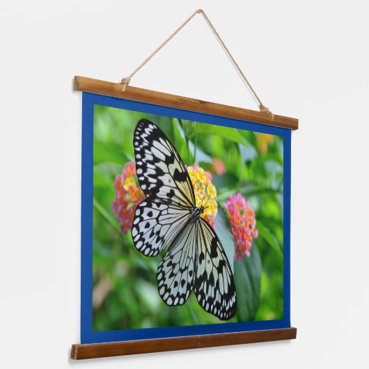 白黒美しいウッドトップウォールタペストリー 吊り下げ型タペストリー (傾斜あり)