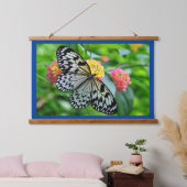 白黒美しいウッドトップウォールタペストリー 吊り下げ型タペストリー (寝室)