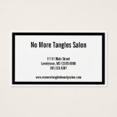 白黒美しいサロンロイヤリティカード (裏面)