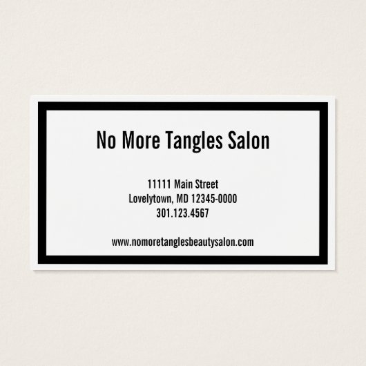 白黒美しいサロンロイヤリティカード (裏面)