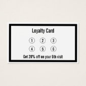 白黒美しいサロンロイヤリティカード (正面)