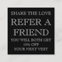 白黒美しいサロン紹介カード