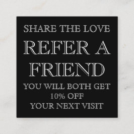 白黒美しいサロン紹介カード 紹介カード