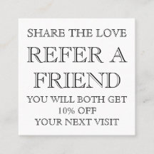 白黒美しいサロン紹介カード