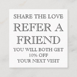 白黒美しいサロン紹介カード 紹介カード