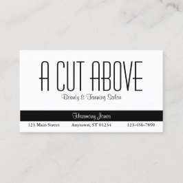 白黒美しいサロン 予約カード