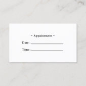 白黒美しいサロン 予約カード (裏面)