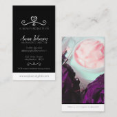 白黒美しい会社の写真カスタム 名刺 (正面/裏面)