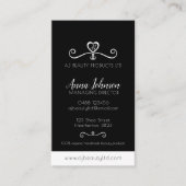 白黒美しい会社の写真カスタム 名刺 (正面)