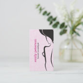 白黒美しい/化粧品デザイン 名刺 (スタンド正面)