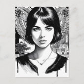 白黒美人 ポストカード (正面)